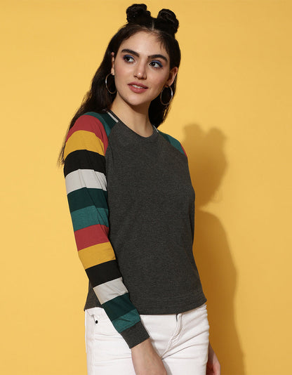Anthra Full Sleeve Regular Fit Graphic T-Shirt