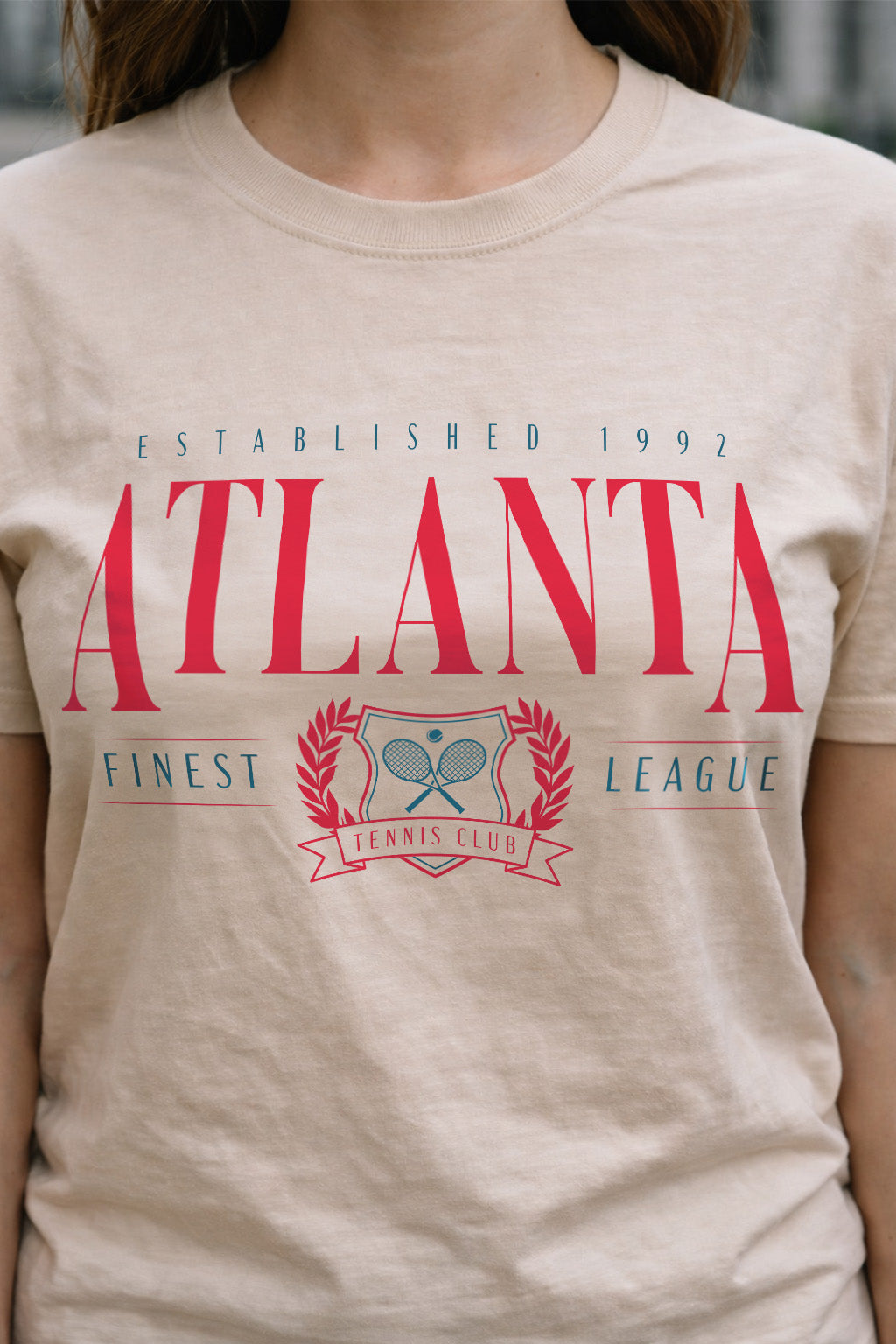 Atlanta Swanwhite Printed Regular Fit T-Shirt