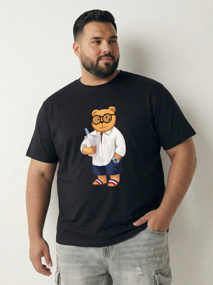 Beach Bear Plus Size Men T-shirt