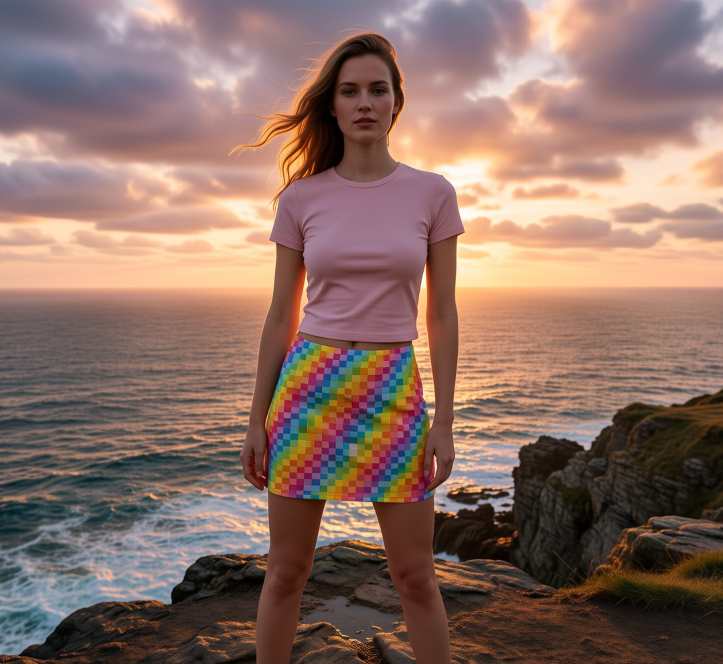 Aop Mini Skirt