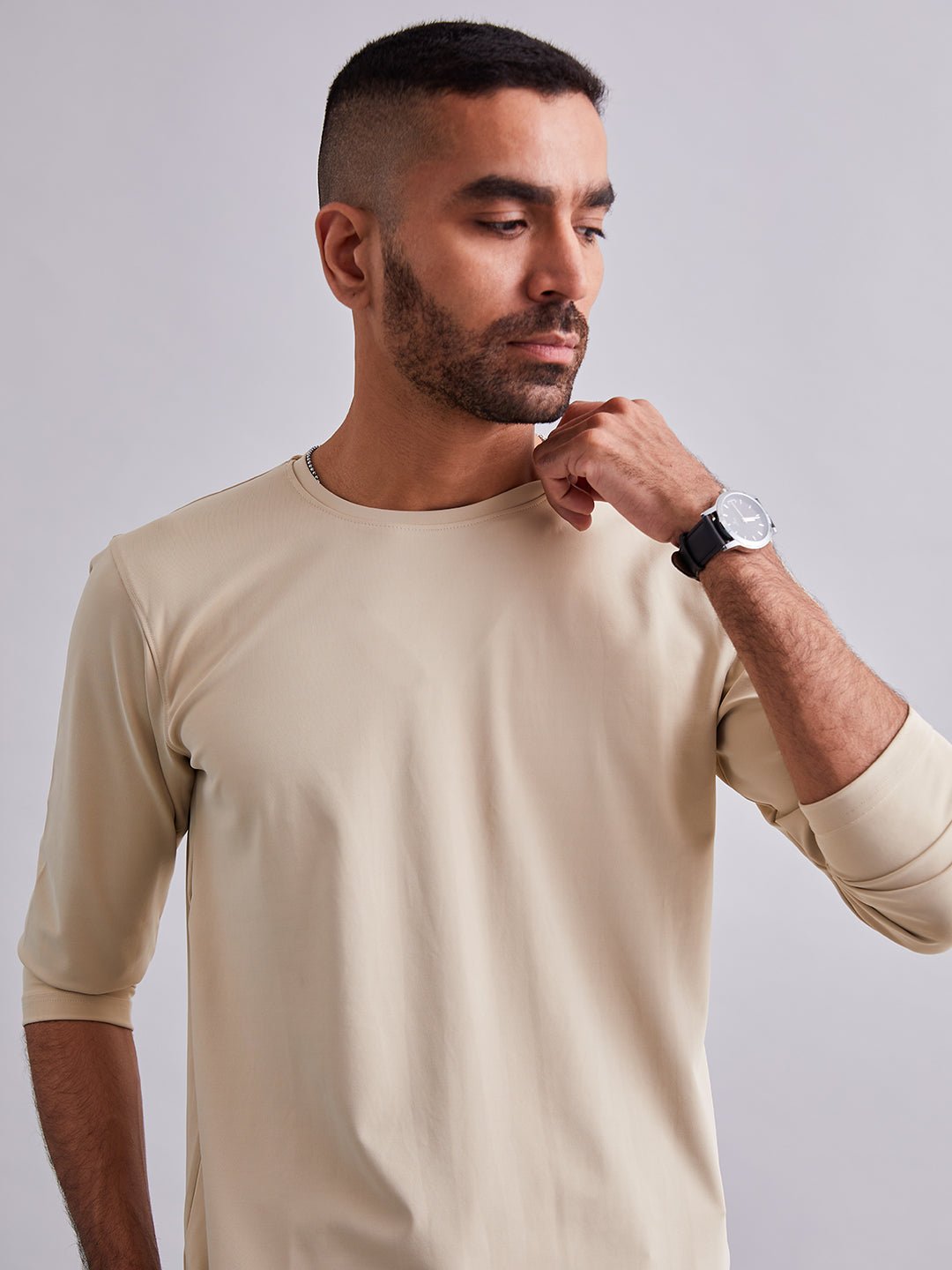 Beige Durafit Torso Full Sleeves T-Shirt