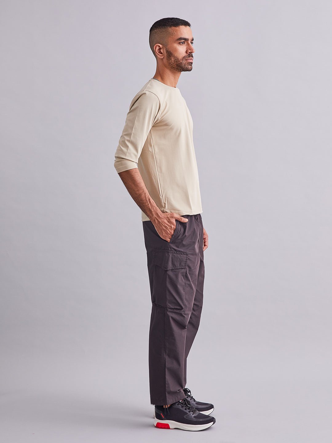 Beige Durafit Torso Full Sleeves T-Shirt