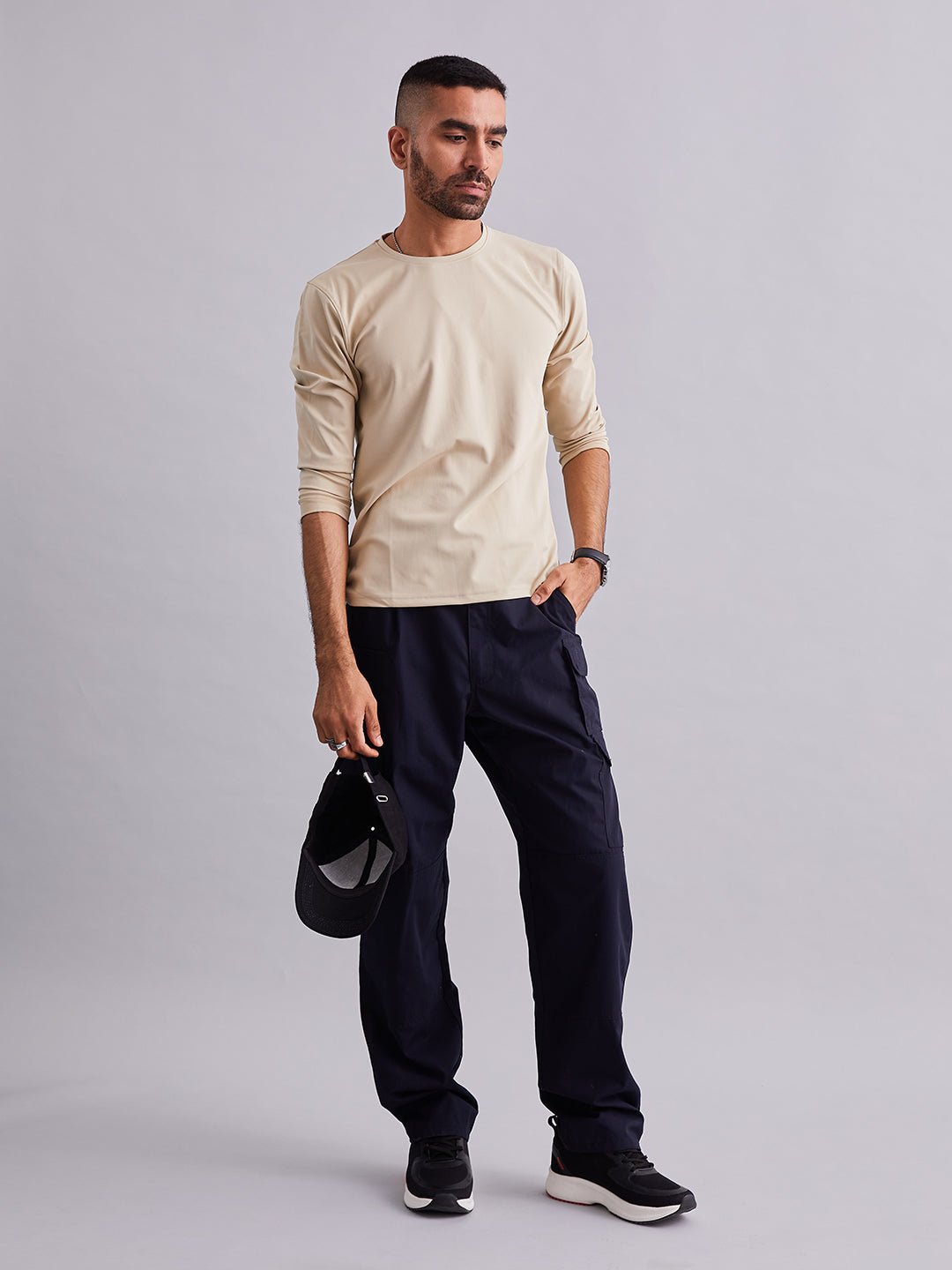 Beige Durafit Torso Full Sleeves T-Shirt