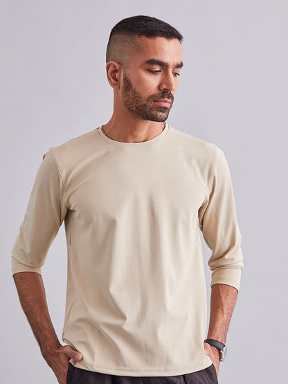 Beige Durafit Torso Full Sleeves T-Shirt