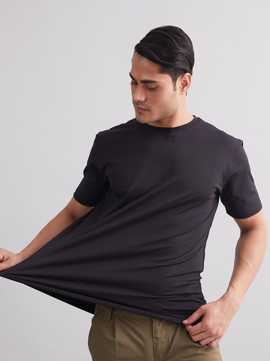 Black Durafit Torso Half Sleeves T-Shirt