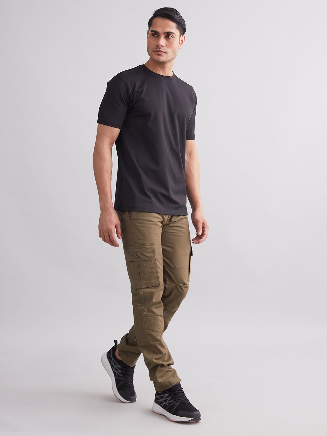 Black Durafit Torso Half Sleeves T-Shirt