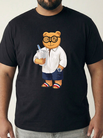 Beach Bear Plus Size Men T-shirt