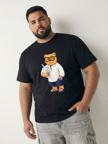 Beach Bear Plus Size Men T-shirt