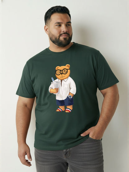 Beach Bear Plus Size Men T-shirt