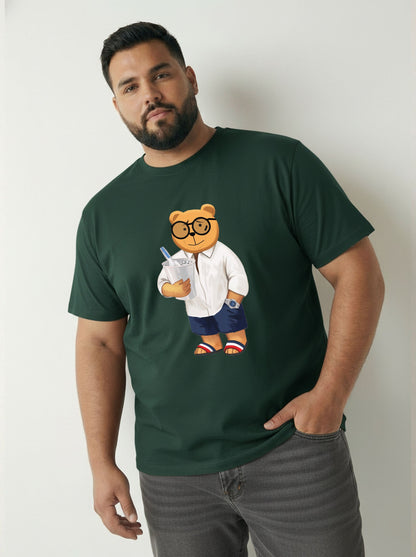 Beach Bear Plus Size Men T-shirt