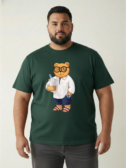 Beach Bear Plus Size Men T-shirt
