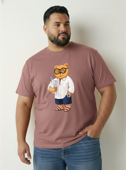 Beach Bear Plus Size Men T-shirt