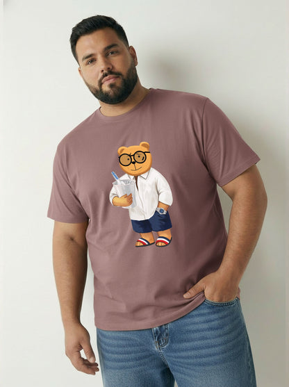Beach Bear Plus Size Men T-shirt