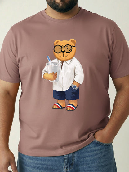 Beach Bear Plus Size Men T-shirt