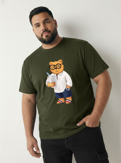Beach Bear Plus Size Men T-shirt