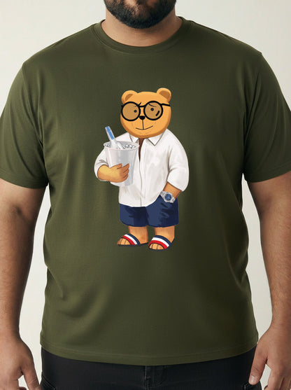 Beach Bear Plus Size Men T-shirt