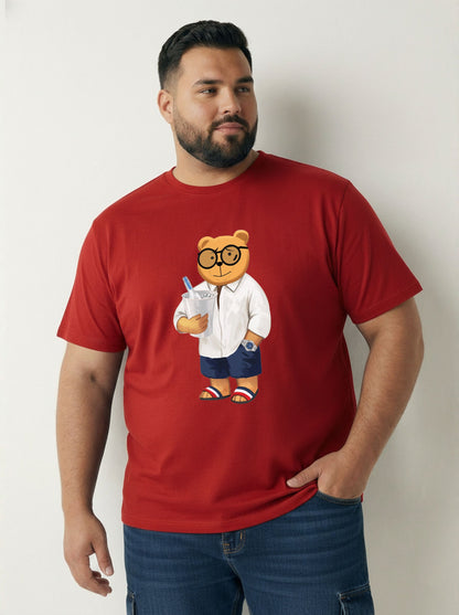 Beach Bear Plus Size Men T-shirt