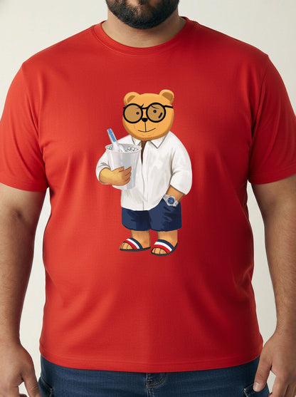 Beach Bear Plus Size Men T-shirt