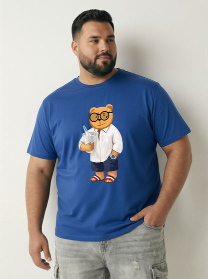 Beach Bear Plus Size Men T-shirt