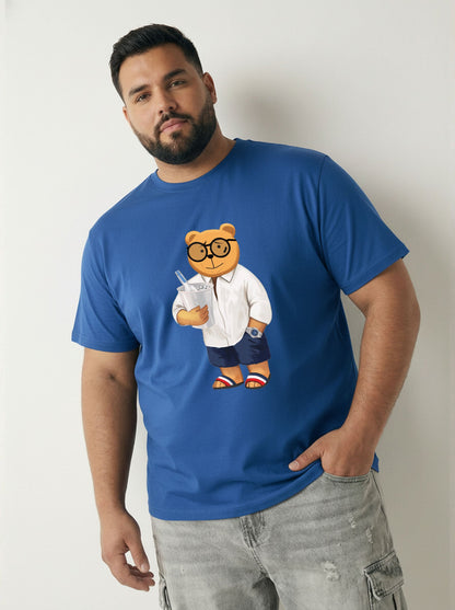 Beach Bear Plus Size Men T-shirt