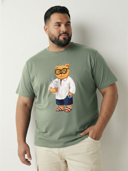 Beach Bear Plus Size Men T-shirt