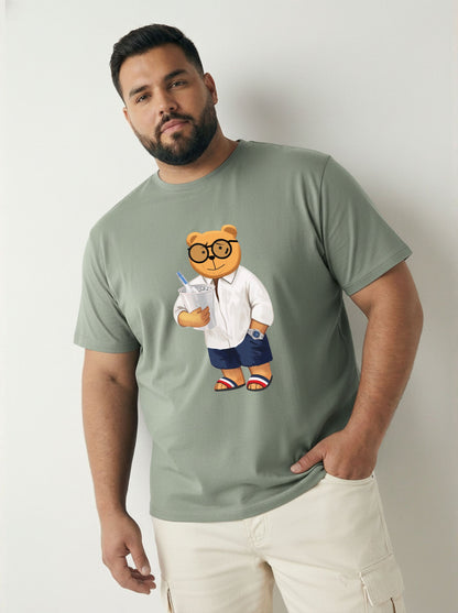 Beach Bear Plus Size Men T-shirt