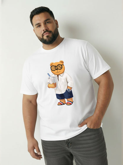 Beach Bear Plus Size Men T-shirt